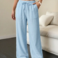 📢📢40% OFF !! ⏰Women's Solid Color Crinkle Wide Leg Pants