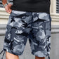 Men's Camo Cargo Shorts with Drawstring Waist