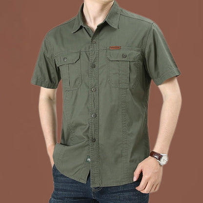 ✨Men's Casual Cotton Short-sleeved Shirt👔Comfortable & Breathable!
