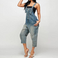 📢📢40% OFF !! ⏰Women's Button-Front Tapered Denim Overalls