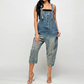 📢📢40% OFF !! ⏰Women's Button-Front Tapered Denim Overalls