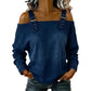 📢📢40% OFF !! ⏰Women's Fashion Wide Strap Denim Top