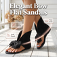 Retro Sweet Split-Toe Sandalswith Big Bow