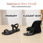 Retro Sweet Split-Toe Sandalswith Big Bow