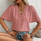 📢📢40% OFF !! ⏰Women's Jacquard V-Neck Butterfly Sleeve Top🦋Elegant & Versatile!