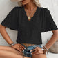 📢📢40% OFF !! ⏰Women's Jacquard V-Neck Butterfly Sleeve Top🦋Elegant & Versatile!