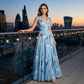 📢📢30% OFF !! ⏰Elegant V-Neck Tulip Print Maxi Dress