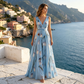 📢📢30% OFF !! ⏰Elegant V-Neck Tulip Print Maxi Dress