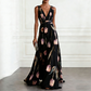 📢📢30% OFF !! ⏰Elegant V-Neck Tulip Print Maxi Dress