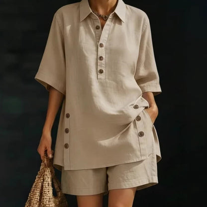Women's Summer Relaxed Fit Top and Shorts Set