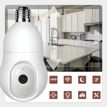 📢📢40% OFF !! ⏰Smart Wireless WiFi 4MP Home Security Light Bulb Camera