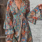 📢📢40% OFF !! ⏰Women's Elegant Paisley Print V-Neck Flared Sleeve Dress