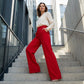 📢📢40% OFF !! ⏰Women's High-Waist Wide-Leg Solid Color Trousers