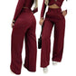 📢📢40% OFF !! ⏰Women's High-Waist Wide-Leg Solid Color Trousers