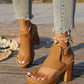 📢📢40% OFF !! ⏰Chunky Heel Platform Sandals with Ankle Strap