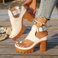📢📢40% OFF !! ⏰Chunky Heel Platform Sandals with Ankle Strap