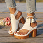 📢📢40% OFF !! ⏰Chunky Heel Platform Sandals with Ankle Strap