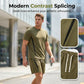 📢📢40% OFF !! ⏰ Men's Waffle Knit T-Shirt & Shorts Set
