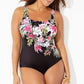 📢📢40% OFF !! ⏰ Fashion Printed One-Piece Swimsuit | Soft Stretch Fabric & Ruching Detail for an Instant Slimming Look