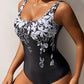 📢📢40% OFF !! ⏰ Fashion Printed One-Piece Swimsuit | Soft Stretch Fabric & Ruching Detail for an Instant Slimming Look