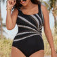 📢📢40% OFF !! ⏰ Fashion Printed One-Piece Swimsuit | Soft Stretch Fabric & Ruching Detail for an Instant Slimming Look
