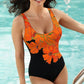 📢📢40% OFF !! ⏰ Fashion Printed One-Piece Swimsuit | Soft Stretch Fabric & Ruching Detail for an Instant Slimming Look