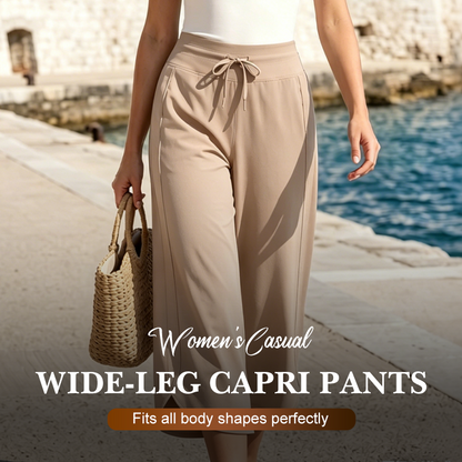 📢📢40% OFF !! ⏰Women's Casual Wide-Leg Capri Pants