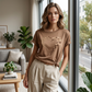📢📢40% OFF !! ⏰Women's Casual Print Short Sleeve Top