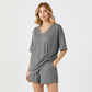 📢📢40% OFF !! ⏰Women's Lounge V-Neck Top & Shorts Set