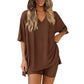 📢📢40% OFF !! ⏰Women's Lounge V-Neck Top & Shorts Set