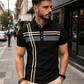 📢📢30% OFF !! ⏰Men's Striped Short Sleeve Collared Top