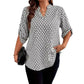 📢📢40% OFF !! ⏰Women's Geometric Print V-Neck Blouse
