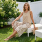 📢📢40% OFF !! ⏰Sleeveless Top & Printed Capri Pants Set