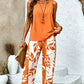 📢📢40% OFF !! ⏰Sleeveless Top & Printed Capri Pants Set