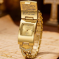 Mother's Day gift Summervibes Sparkling Crystal Cross Embellishment, Geometric Rectangular Dial, Premium Metal Bracelet Timepiece, Perfect for Daily Elegance & Gifting Perfect Mother’s Day gift