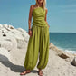 📢📢40% OFF !! ⏰Women's One-Shoulder Top and Wide-Leg Pants Set
