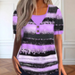 📢📢40% OFF !! ⏰Women's Faux Two-Piece Striped Henley Top