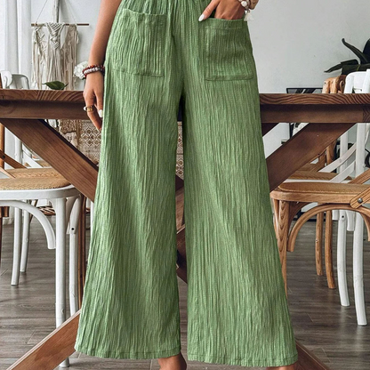 Women's Casual Solid-Color Loose-Fitting Pants