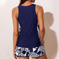 📢📢30% OFF !! ⏰Color-Blocking Printed Loose Swimsuit Set