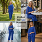 Women's Loose High-Low Top & Wide-Leg Pants Set