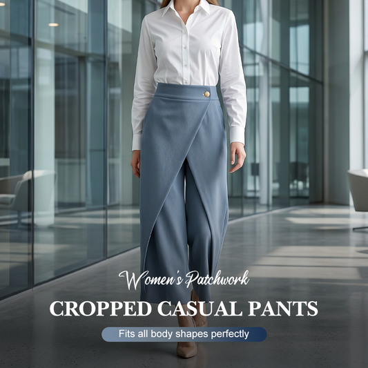 📢📢40% OFF !! ⏰Women's Patchwork Cropped Casual Trousers👖