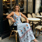 📢📢30% OFF !! ⏰Sleeveless V-Neck Floral Print Slit Dress