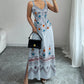 📢📢30% OFF !! ⏰Sleeveless V-Neck Floral Print Slit Dress