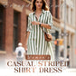📢📢30% OFF !! ⏰Women's Casual Striped Long Sleeve Shirt Dress