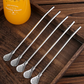 📢📢30% OFF !! ⏰  304 Stainless Steel 2-in-1 Straw Spoon – Drink Straw & Stirring Spoon Combo, Detachable Design & Eco-Friendly Reusable ✨