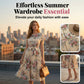 Women's Floral Print Pleated Midi Dress