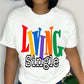 Colorful Graphic Print Casual Tee