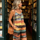 📢📢40% OFF !! ⏰Women's Striped Spaghetti Strap Romper with Pockets