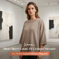 Women's Short Sleeve Loose-Fit Cropped Sweater
