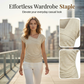 Women's Asymmetrical V-Neck Ruched Solid Top